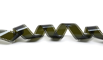 Strip of photographic film isolated on white