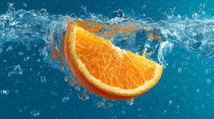 orange in water