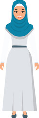 Vector of Muslim Woman Wearing Hijab