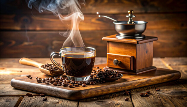 Barista&rsquo;s Corner: Freshly Ground Dark Roast with Wooden Coffee Tools