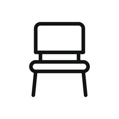 Visitor chair line icon, visiting chair for office and guest vector symbol with editable stroke