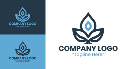 Customizable Blue Company Logo Design for Business Branding and Corporate Identity