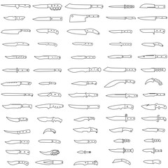 Knife icon vector set. hunting Knife illustration sign collection. ammunition symbol. hunting logo.
