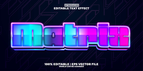 Matrix editable text effect in Vintage trend style