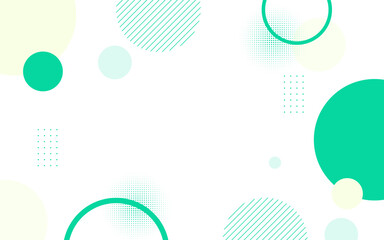 Geometric background green color circle shape modern background .Halftone.