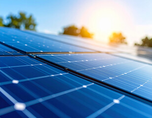 Close-Up of Solar Panel Surface – Realistic Renewable Energy Texture