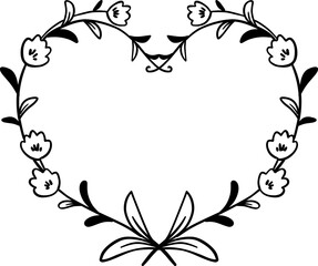 Hand Drawn Floral Wreath