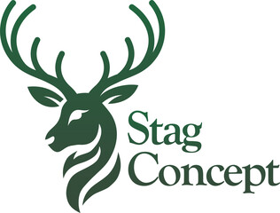 Obraz premium Deer Stag Buck Dear Animal Head Icon Mascot Design