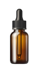 Fototapeta premium realistic hemp seed oil bottle mockup, front view with a dropper, isolated on transparent background
