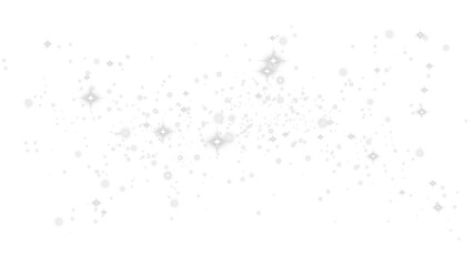Scattered White Glitter and Stars - Transparent Background   © STOCK CART