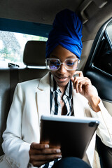 beautiful business women driving at the airport leaving on for a working travel