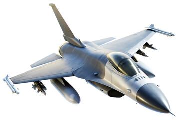 Modern military fighter jet isolated on a white background png ai generated