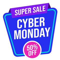 Cyber Monday super sale banners for ecommerce and online deals