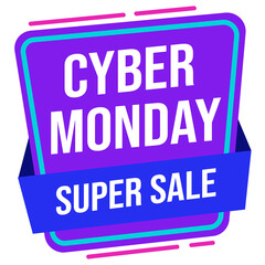 Cyber Monday super sale banners for ecommerce and online deals