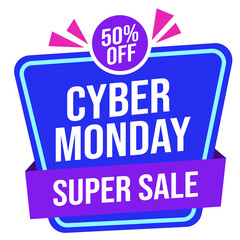 Cyber Monday super sale banners for ecommerce and online deals