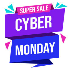 Cyber Monday super sale banners for ecommerce and online deals