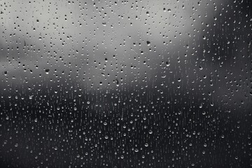 Raindrops on the window as an overlay background transparent outdoors.