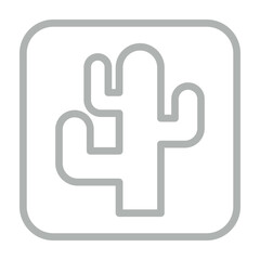 Mexican Folk Art Vector Line Grey Icon Design