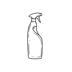 hand drawn spray bottle