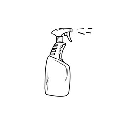 hand drawn spray bottle