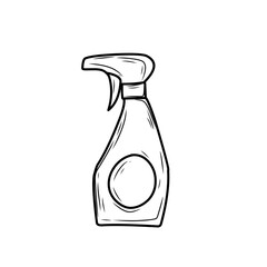 hand drawn spray bottle