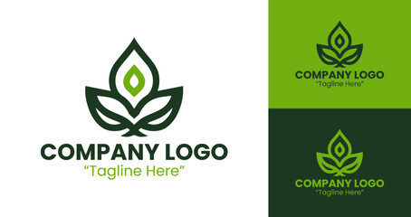 Unique and Modern Green Company Logo for Business and Brand Identity