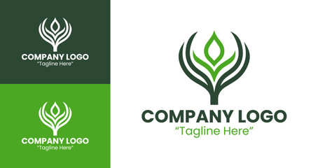 Elegant and Minimalist Green Company Logo for Business and Corporate Branding