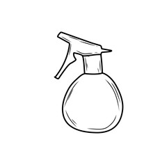 hand drawn spray bottle