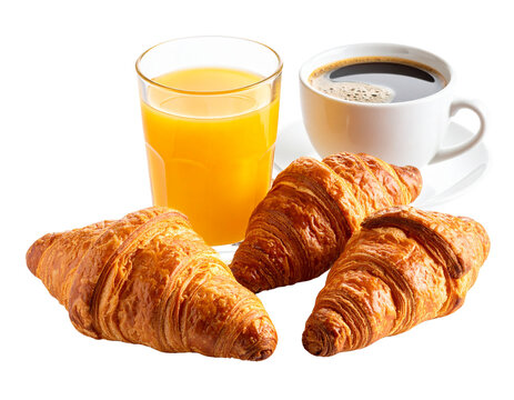 For breakfast, i have a croissant, coffee, orange juice, and jam. - Powered by Adobe