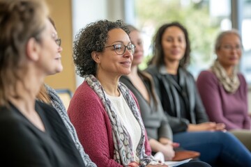 Attentive Women in a Supportive Group Meeting