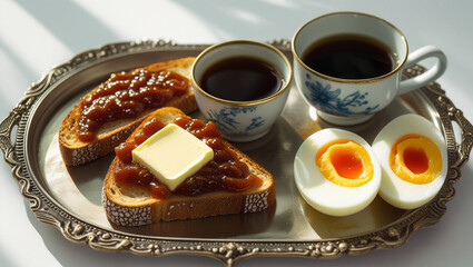 A warm and inviting Kaya toast set from Singapore
