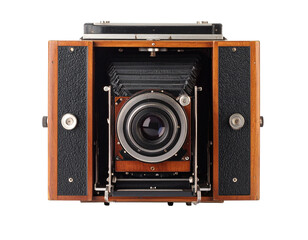 Front view of soviet black film camera