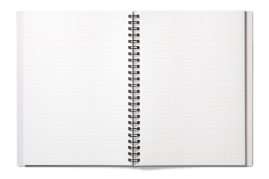 開かれた、A4サイズのリングノート