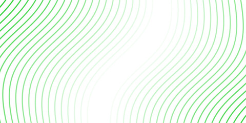 Abstract background with lines and waves. Medium banner size. Element for design isolated on white. Vector background for brochure, booklet, flyer, poster. White and green gradient