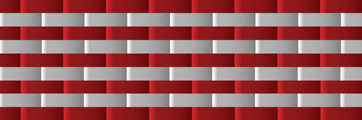 white and Red Geometric Block Pattern. vector illustration. Eps 10