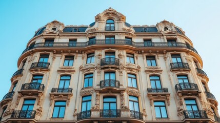 Fototapeta premium Ornate facade of a historic building