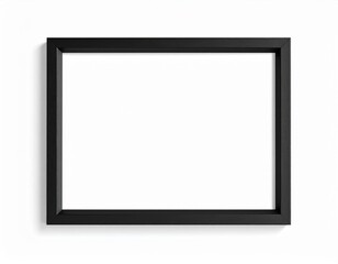 Black Picture Frame On White Background
