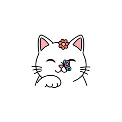 Cute Cat Icon Very Cool Design