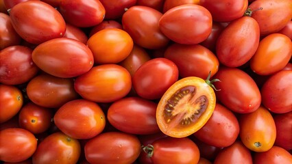 Tamarillo background. Suitable for marketing or business purposes. Panoramic banner with place for text