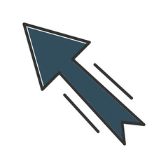 Up Left Vector Icon Design