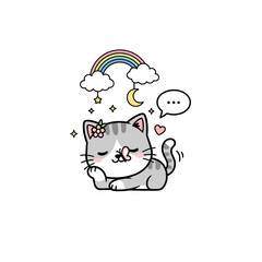 Cute Cat Icon Very Cool Design