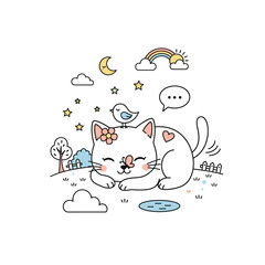 Cute Cat Icon Very Cool Design