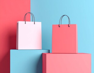 paper shopping bags, some with sale text, are perfect for retail, gift, and fashion purchases