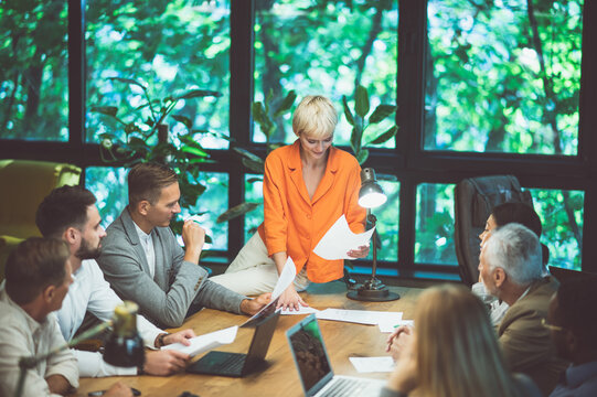 cinematic image of people working in a start up business.