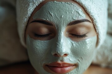 Fototapeta premium Female experiencing problems due to wearing a face mask, dealing with skin irritation caused by prolonged mask usage., Generative AI