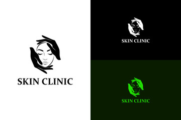 soft hands cupping a smooth face vector illustration, icon, logo for beauty, skincare, dermatology, skin doctor, skin treatment, healthy skin, skin specialist, skin clinic, and more
