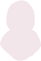 A flat illustration of a khimar for young Muslim girls, drawn in a soft and clean style. Ideal for Islamic books, sticker sets, printable decor, or modest clothing icon