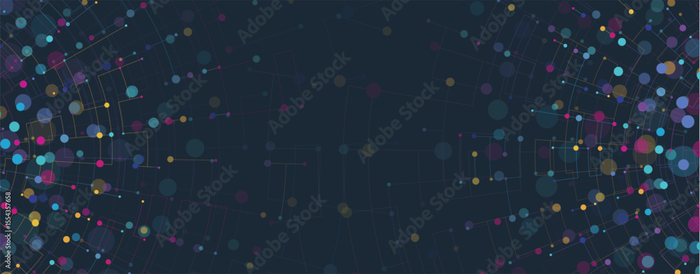 Aufkleber Abstract circuit board electronics technology concept data science background