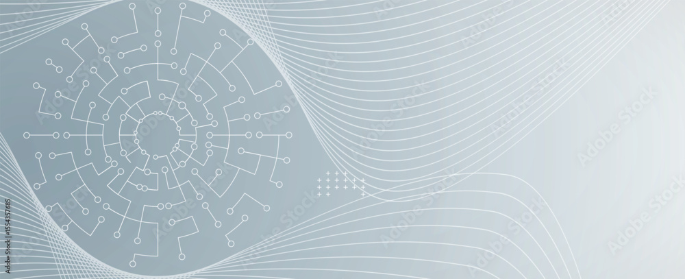 Poster Abstract circuit board electronics technology concept data science background