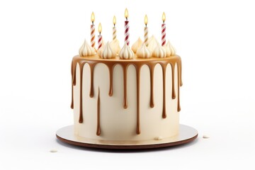 Birthday white Chocolate cake birthday dessert celebration.